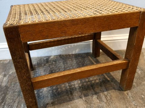 Cane stool — front straight on